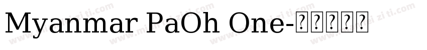 Myanmar PaOh One字体转换